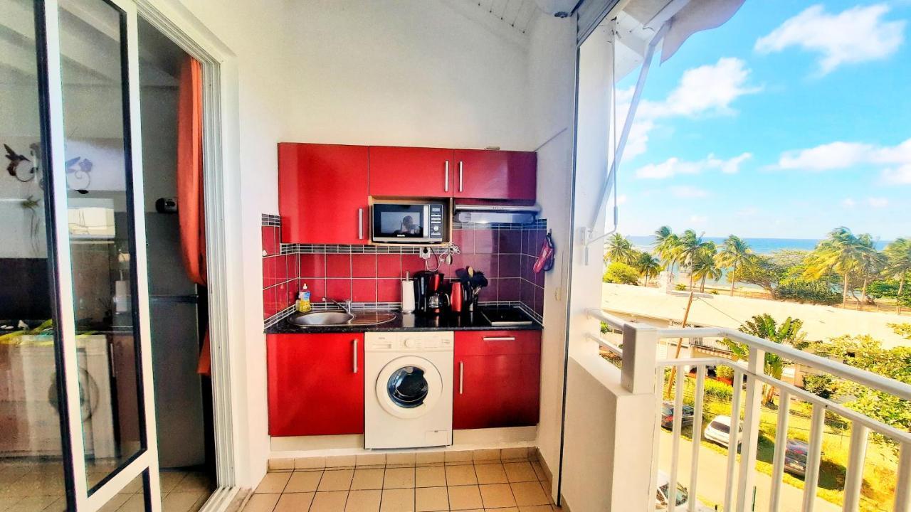 Studio T1 Bis La Belle Vue, Vue Mer, Wifi, Plage A 50M Le Moule Exterior foto